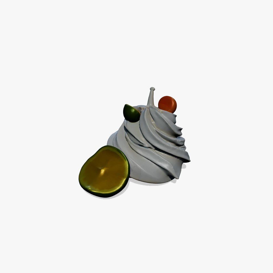 Meringue Ice Cream Duet Decorative Model Pack